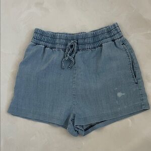 Alice + Olivia High Waist Blue Shorts Xs extra small